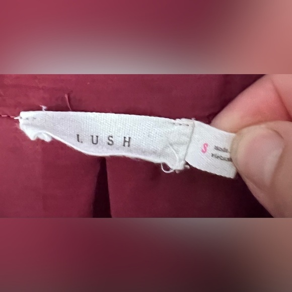 Lush (S) sheer longer rust color blouse - Picture 3 of 3